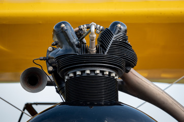 Antique airplane motor engine