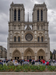 Fototapeta na wymiar Paris, France, 27th August 2018, Notre Dame de Paris Cathedral, also known as 'Our Lady of Paris'