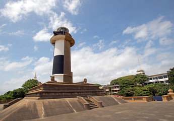Old Lighthouse beacon at the Galle Face in Colombo Sri Lanka Asia