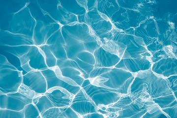 Surface of blue water swimming pool texture background