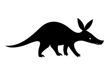 Aardvark black silhouette