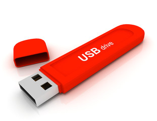 USB Drive in white background/ USB Drive