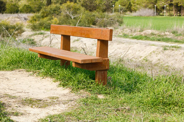 Wooden bench