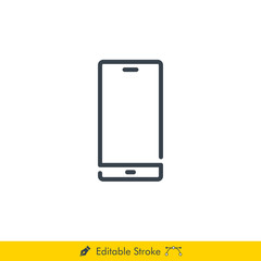 Smartphone Icon / Vector - In Line / Stroke Design
