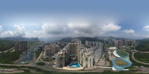360 Panorama Image of Hong Kong City