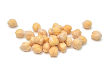 Chickpea on white background - isolated
