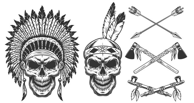 80 Indian Skull Tattoo Designs For Men  Cool Ink Ideas