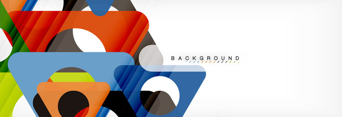 Circle and triangle abstract background