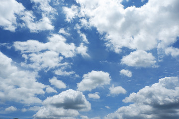 White cloud on blue sky.
