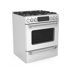 Fototapeta premium Kitchen Electric Stove Isolated