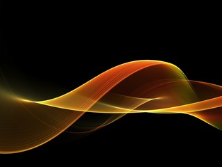     Abstract Orange Waves Background 