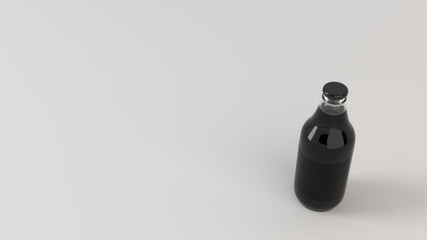 Mock up of beer bottle with blank label