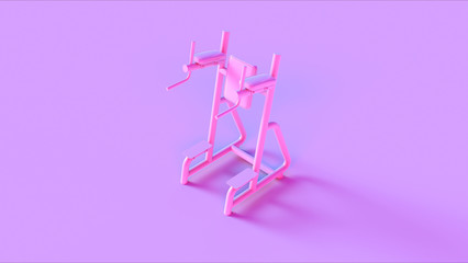 Pink Leg Raise Machine 3d illustration 3d rendering	
