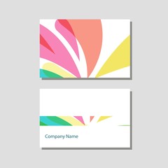 Abstract visit card in flat style