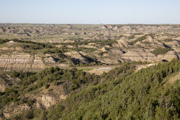 Fototapeta na wymiar Wild scenic Landscapes of North Dakota