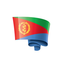 Obraz premium Eritrea flag, vector illustration on a white background