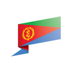 Eritrea flag, vector illustration on a white background