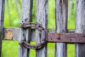 Horseshoe on the gate