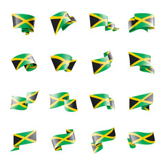 Jamaica flag, vector illustration on a white background