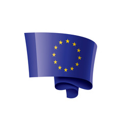 European union flag, vector illustration on a white background