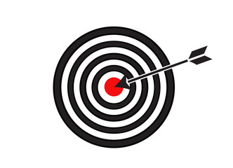 
Target line icon. Marketing targeting strategy symbol. Aim with arrows sign. Quality design element. Editable stroke. Vector 