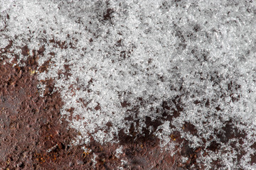 Snow in winter on nature as background