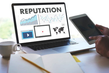 REPUTATION Popular Ranking Honor Reputation management Branding Concept