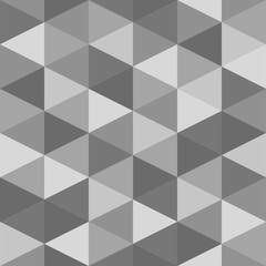 Seamless geometric pattern of triangles. Gray shades