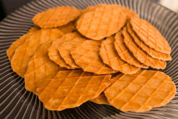 Beautiful delicious waffles that you want to eat