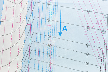 Arrow Guiding Textile Cuts To Be Made