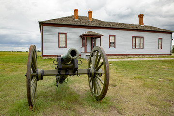Canon in front of Fort Abraham Lincoln
