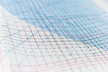 Detailed Blue & Red Lines To Measure Textiles