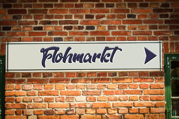 Fototapeta na wymiar Schild 318 - Flohmarkt