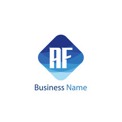 Initial Letter AF Logo Template Design