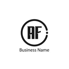 Initial Letter AF Logo Template Design