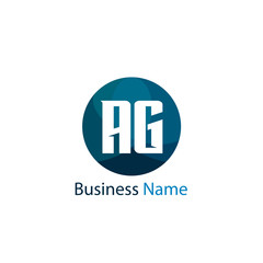 Initial Letter AG Logo Template Design
