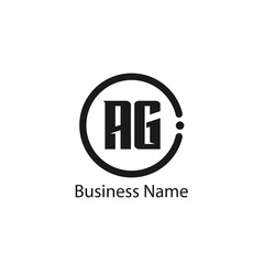 Initial Letter AG Logo Template Design