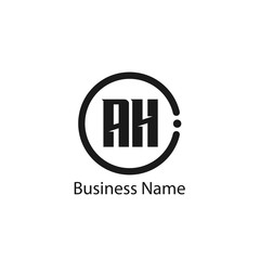 Initial Letter AH Logo Template Design