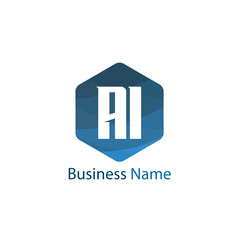 Initial Letter AI Logo Template Design