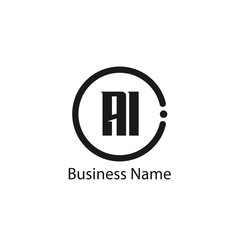 Initial Letter AI Logo Template Design