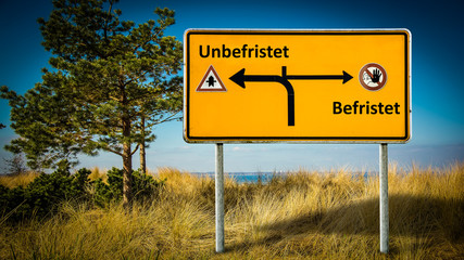Obraz premium Schild 362 - Unbefristet