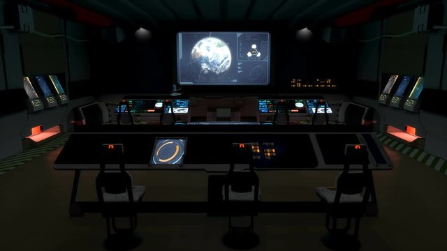 Futuristic science fiction command center V2.