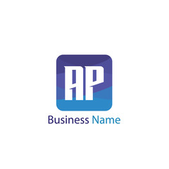 Initial Letter AP Logo Template Design