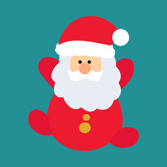 vector, isolated, new year, person santa claus