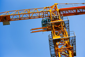 Tower crane against the sky