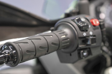 Fototapeta premium handlebar of a motorcycle close up