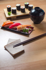 Japanese food Sushi and Sashimi