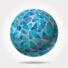 blue tile sphere