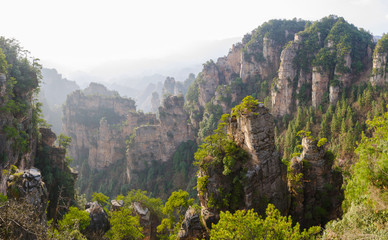 Tianzi shan mountain peak in Zhangjiajie Hunan province China.