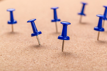 Pin board texture for background and colorful pins